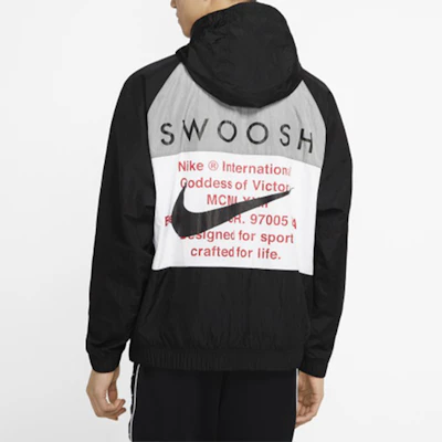 Chaqueta Rompevientos Nike Sportswear Swoosh Doble Logo Negra Estilo Primavera CJ4889-011 Details for Chaqueta Rompevientos Nike Sportswear Swoosh Doble Logo Negra Estilo Primavera CJ4889-011