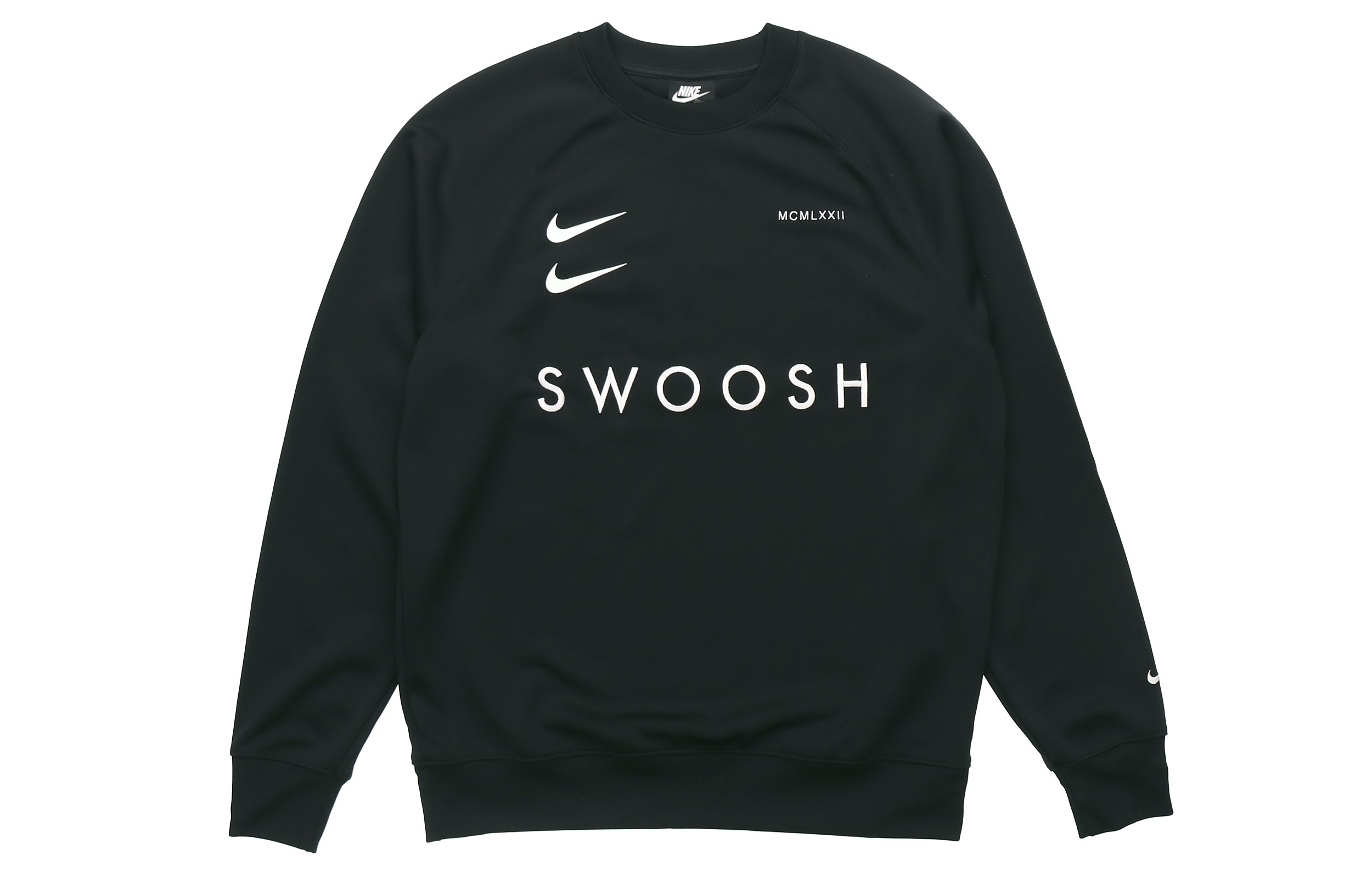 Nike Sportswear Swoosh Double Swoosh Crewneck Pullover Sweatshirt Black Male CJ4841-010