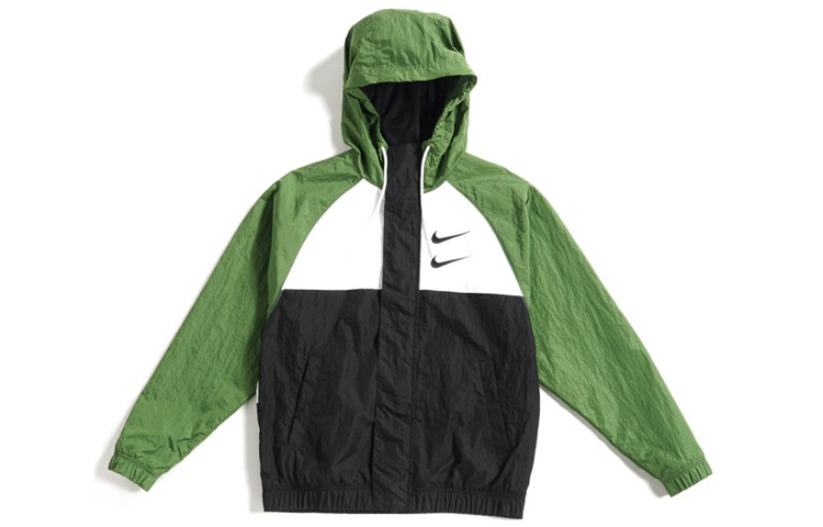 Order Jaket Nike Sportswear Swoosh Double Windbreaker Pria Warna Hijau Spring. CJ4889-010
