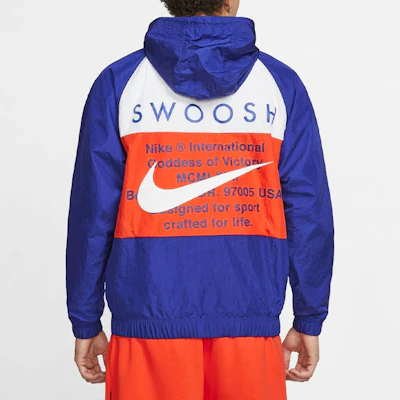 Nike Sportswear Swoosh 雙勾防風外套 藍色春季款 CJ4889-455 Details for Nike Sportswear Swoosh 雙勾防風外套 藍色春季款 CJ4889-455