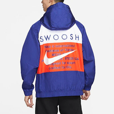 Nike Sportswear Swoosh 雙勾防風外套 藍色春季款 CJ4889-455 Sizing Nike Sportswear Swoosh 雙勾防風外套 藍色春季款 CJ4889-455