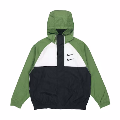 Nike Sportswear Swoosh Double Windbreaker Green Jacket Spring Edition DD1089-010