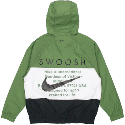 ナイキ スポーツウェア スウッシュ ダブル ウインドブレーカー グリーン 春モデル DD1089-010 Lookbook ナイキ スポーツウェア スウッシュ ダブル ウインドブレーカー グリーン 春モデル DD1089-010