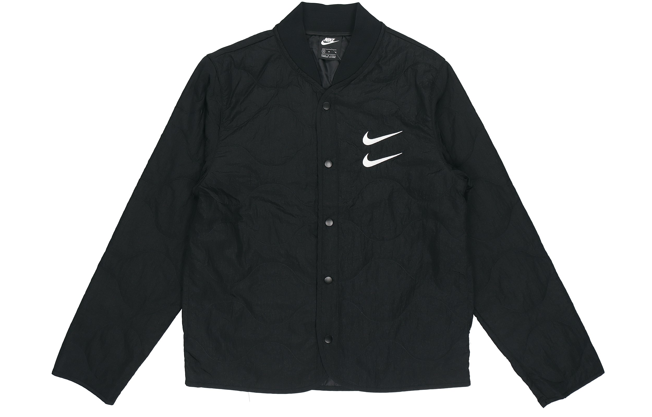 Order Nike Sportswear Swoosh Embroidered Double Logo Loose Fit Winter Jacket Black . DM1247-010