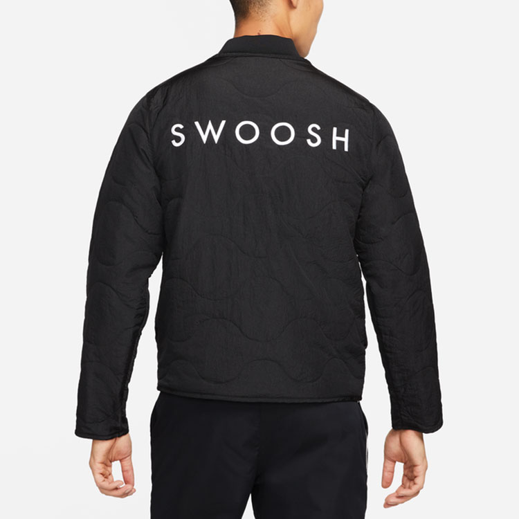 Purchase Nike Sportswear Swoosh Embroidered Double Logo Loose Fit Winter Jacket Black . DM1247-010