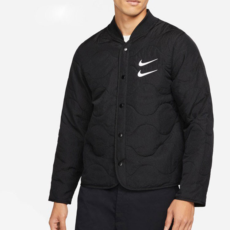 Details for Nike Sportswear Swoosh Embroidered Double Logo Loose Fit Winter Jacket Black . DM1247-010