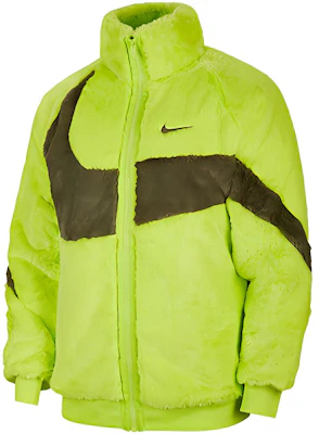 耐克运动经典Swoosh标志仿皮草复古绿夹克 DH6685-322 Buy 耐克运动经典Swoosh标志仿皮草复古绿夹克 DH6685-322