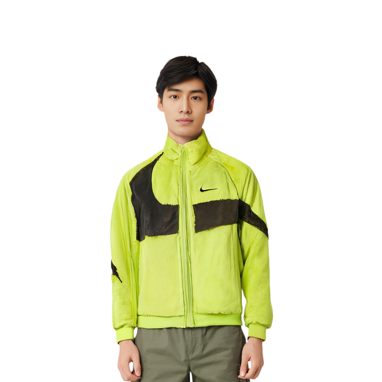 Details for 耐克运动经典Swoosh标志仿皮草复古绿夹克 DH6685-322