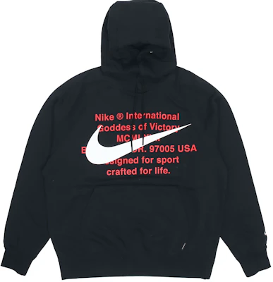 Nike 運動風連帽衫黑色上衣 Swoosh Logo 休閒套頭衛衣 CJ4864-010 Buy Nike 運動風連帽衫黑色上衣 Swoosh Logo 休閒套頭衛衣 CJ4864-010