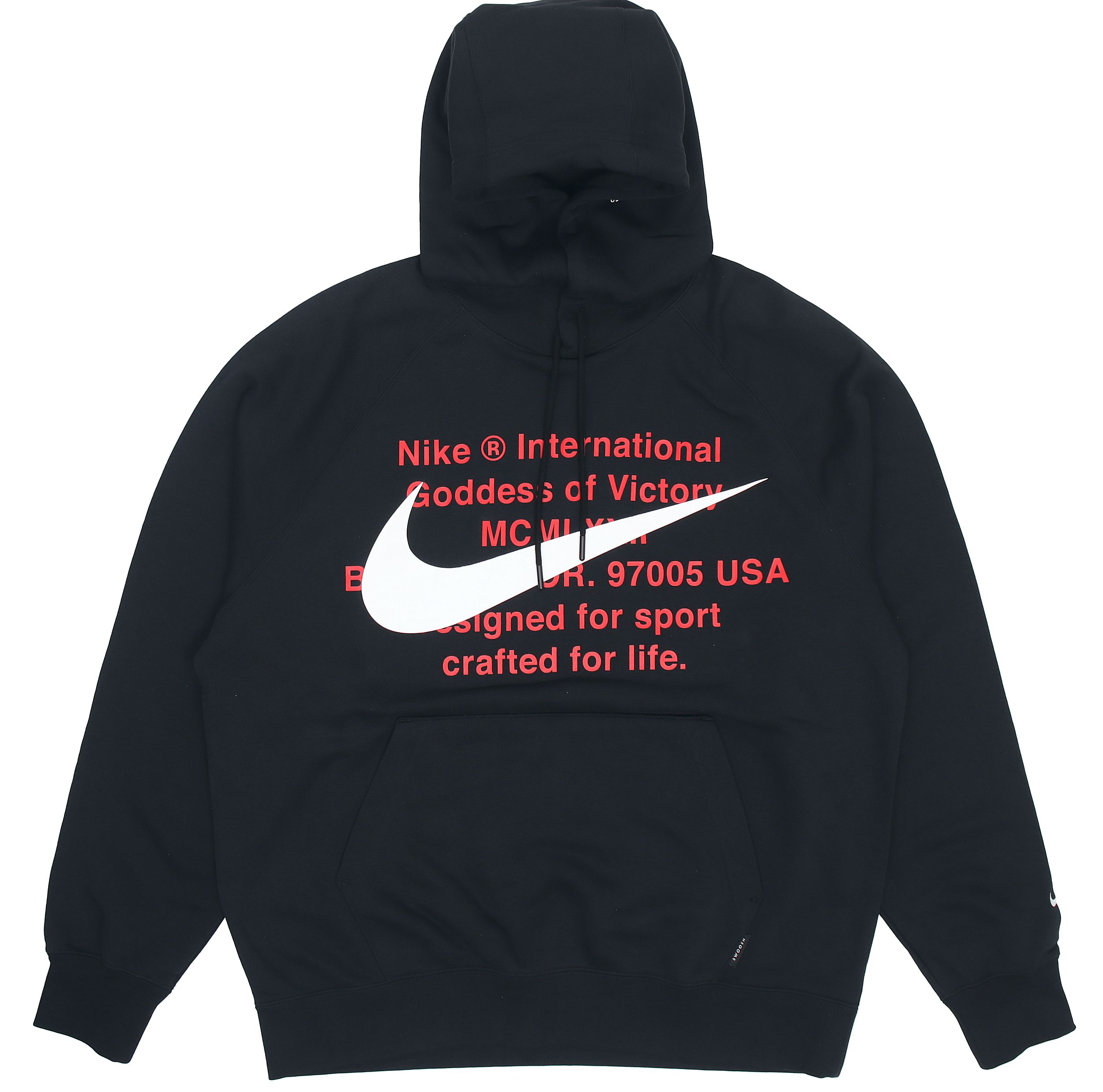 Order Nike 運動風連帽衫黑色上衣 Swoosh Logo 休閒套頭衛衣 CJ4864-010