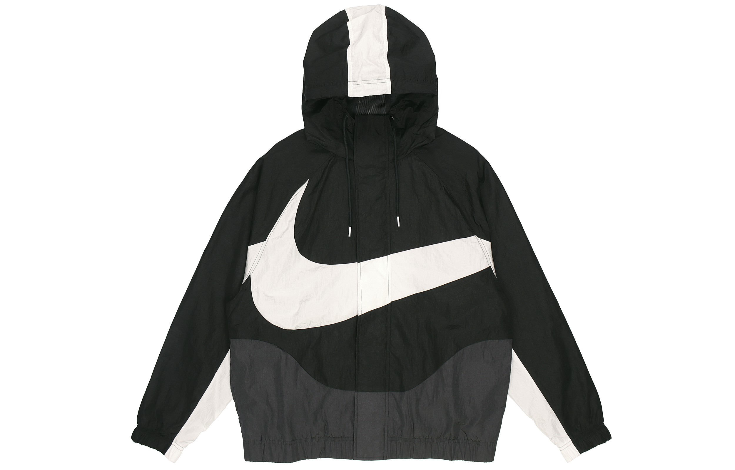 Nike Sportswear Swoosh Logo Windbreaker Jacket Black Spring Style DD5968-010