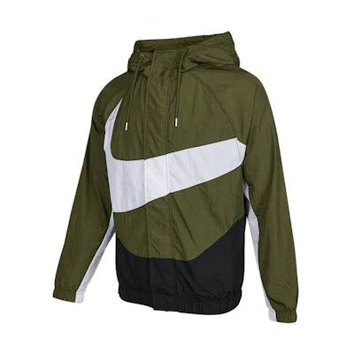 Nike Sportswear Swoosh Oversized Logo Hoodie Jacket Olive Green Spring款 DD5968-326