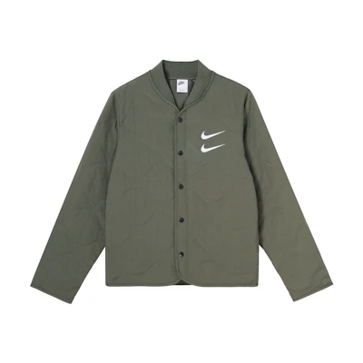 Nike Sportswear Swoosh Quilted Jacket Twilight Yellow Mens Loose Fit. DM1247-380
