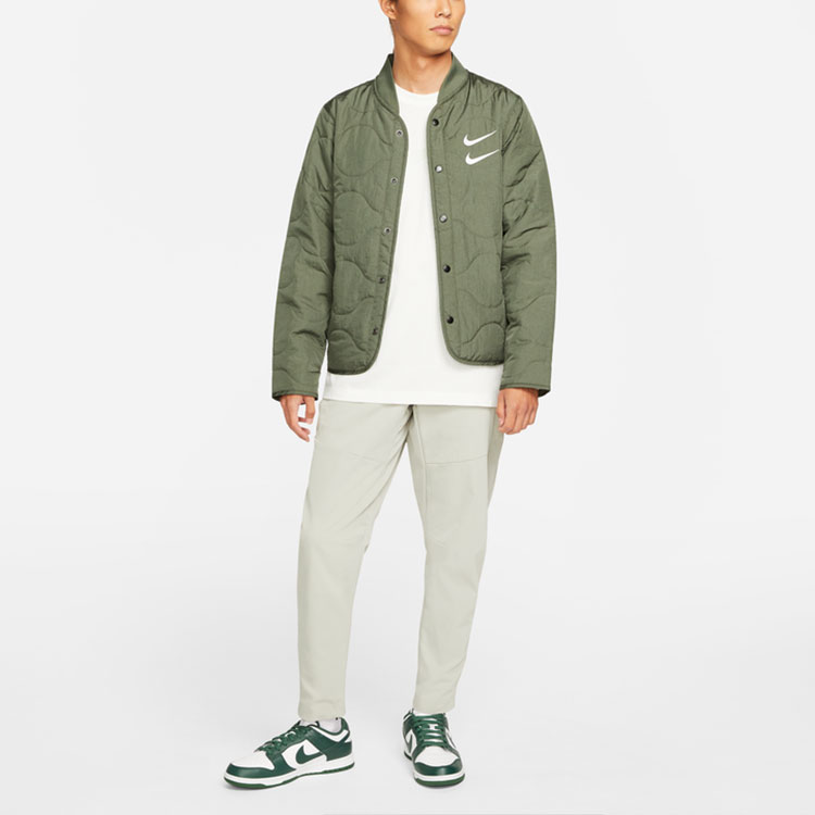 Shop Nike 運動服 Swoosh 棉絎夾克 男款 寬鬆版 黃昏黃色 DM1247-380