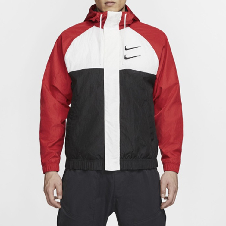 Shop Nike Sportswear Swoosh Red Windbreaker Jacket Spring Collection CJ4889-657