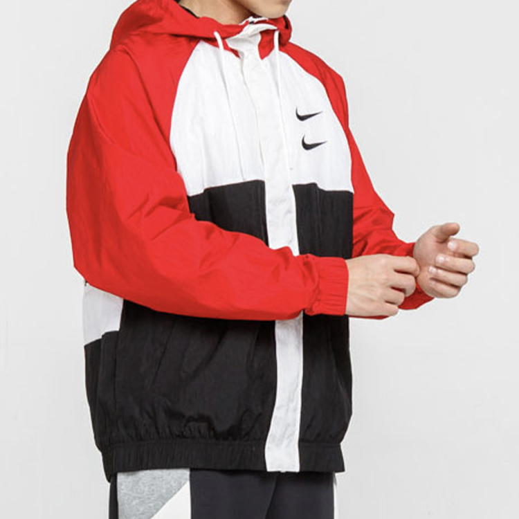Sizing Nike Sportswear Swoosh Red Windbreaker Jacket Spring Collection CJ4889-657