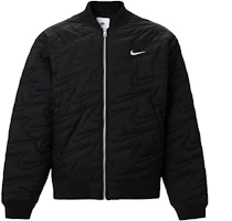 Nike Sportswear Swoosh Solid Black Full-Zip Jacket Casual Outerwear FV6152-010 Nike Sportswear Swoosh Solid Black Full-Zip Jacket Casual Outerwear FV6152-010