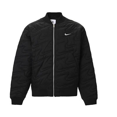 Nike Sportswear Swoosh Solid Black Full-Zip Jacket Casual Outerwear FV6152-010