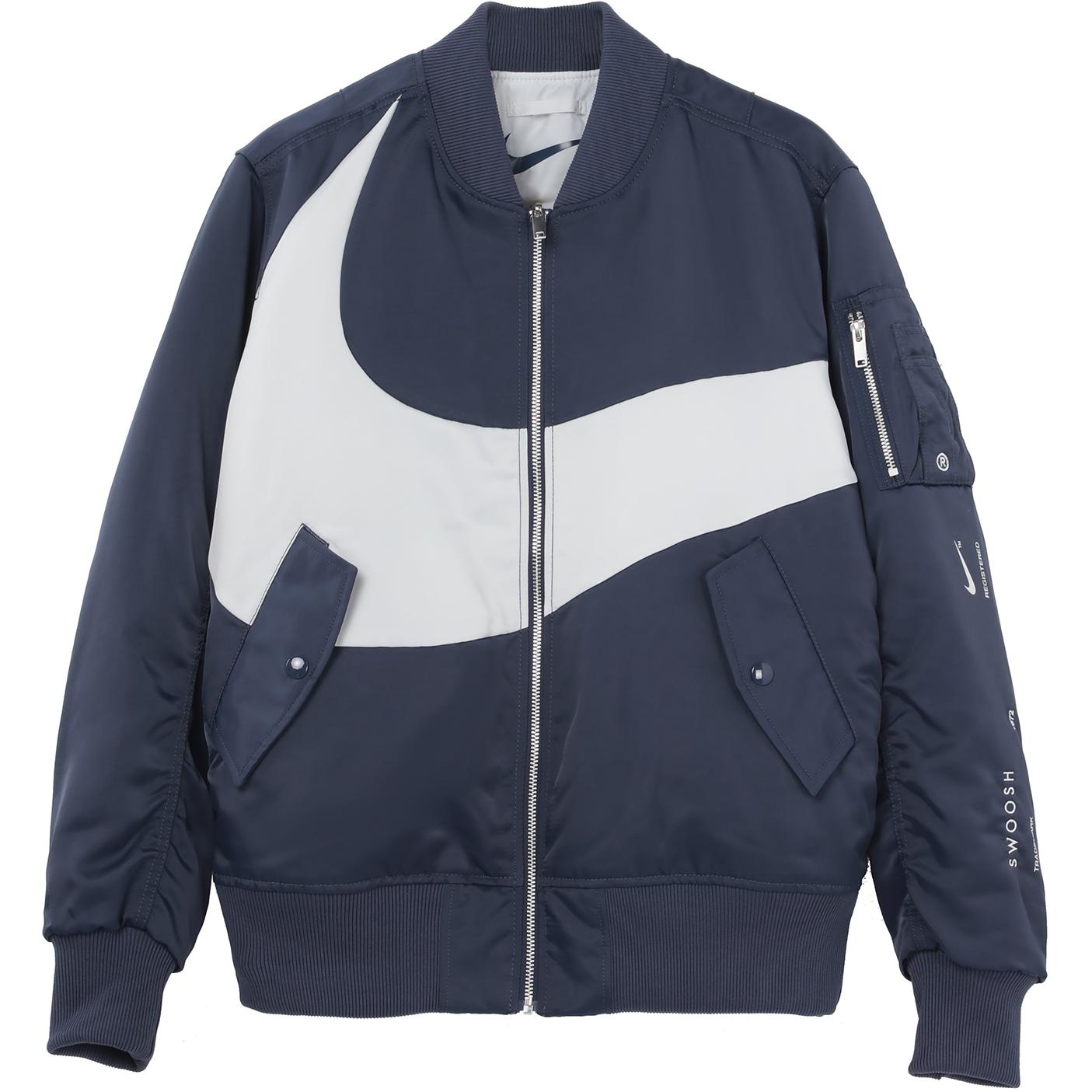 Nike Sportswear Swoosh Therma-FIT Reversible Bomber Jacket Blue - . DD6056-437