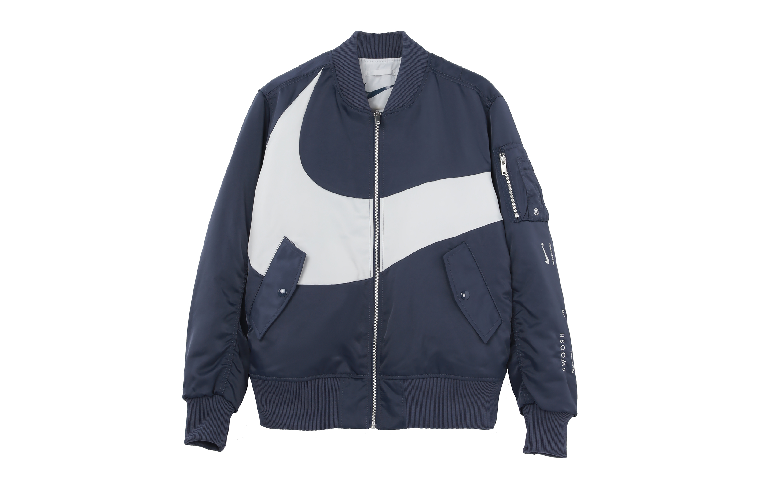 Order Nike 運動風 Swoosh Therma-FIT 雙面轟炸機外套 藍色 DD6056-437