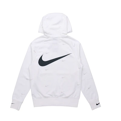Nike Sportswear Swoosh White Fleece-Lined Windproof Training Jacket DA0083-100