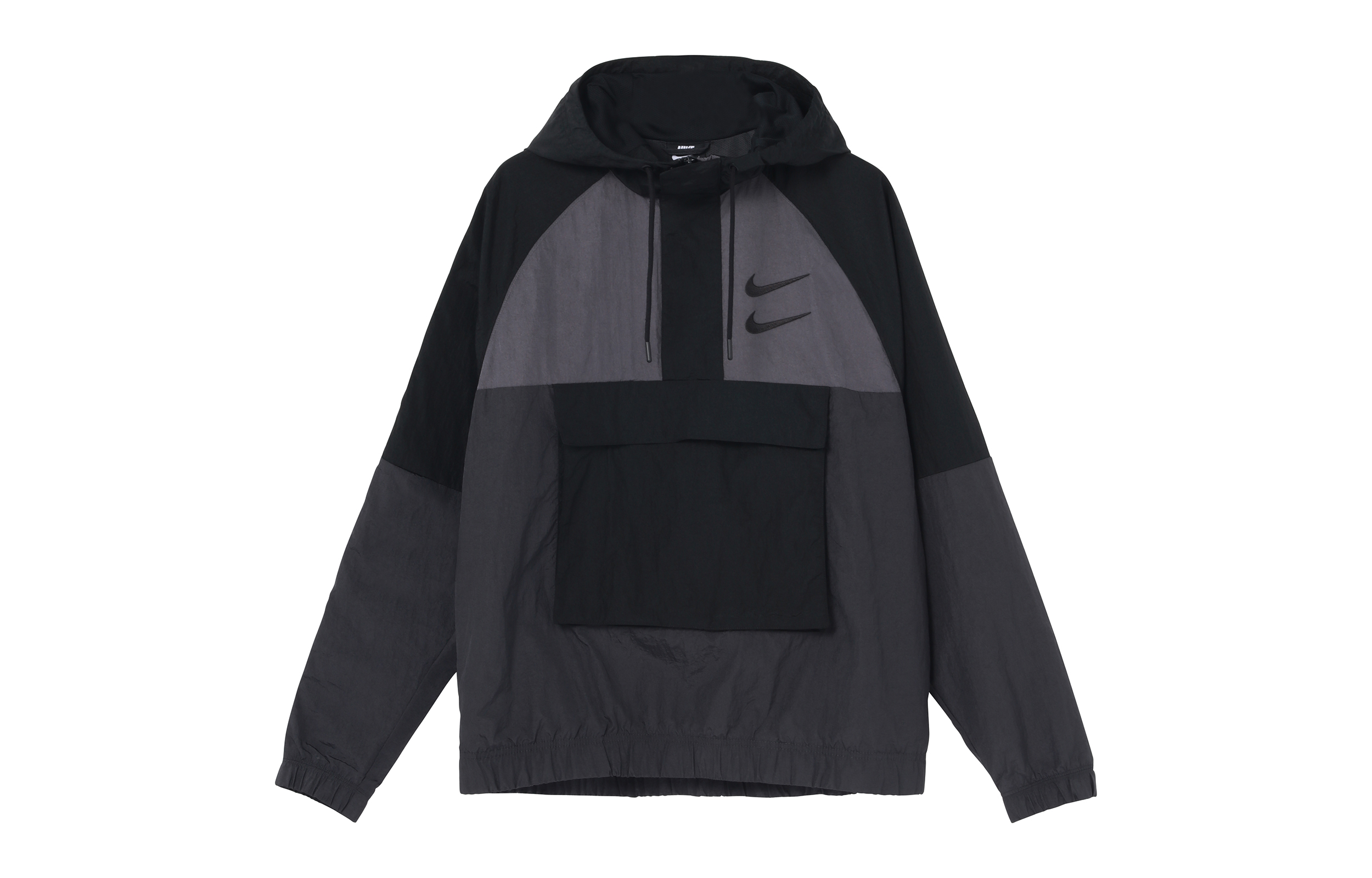 Nike Sportswear Swoosh Woven Jacket Black Long Sleeve Casual Wear DJ0477-011