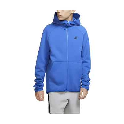 Nike Sportswear Tech Fleece Colorblock Knit Hooded Jacket Blue 928484-480