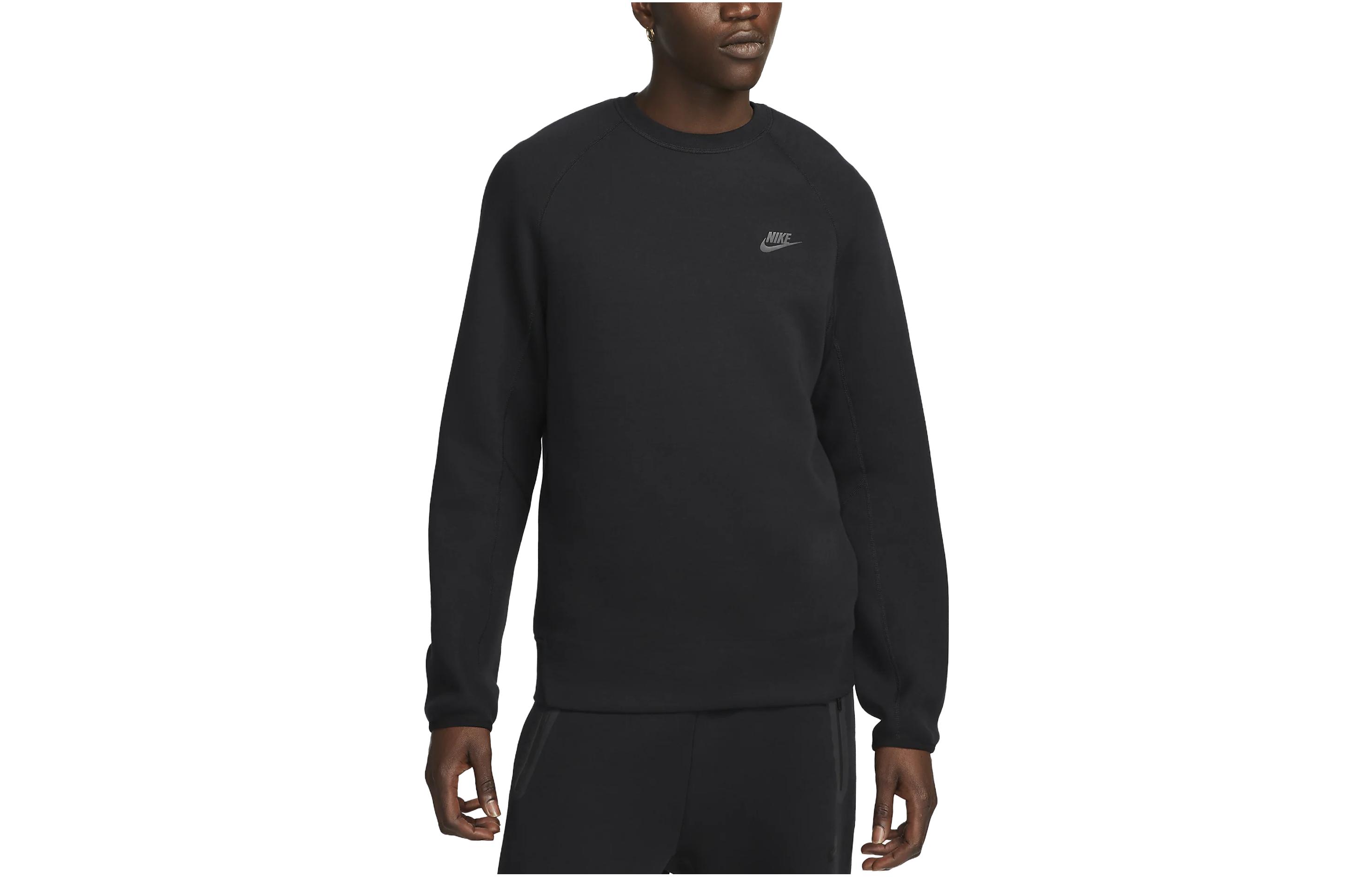 Nike Sportswear Tech Fleece Logo Crewneck Sweatshirt Black FB7916-010