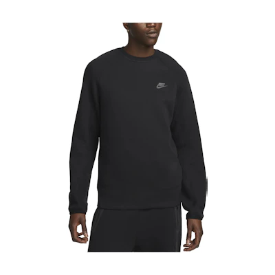 Nike Sportswear Tech Fleece Logo Crewneck Sweatshirt Black FB7916-010