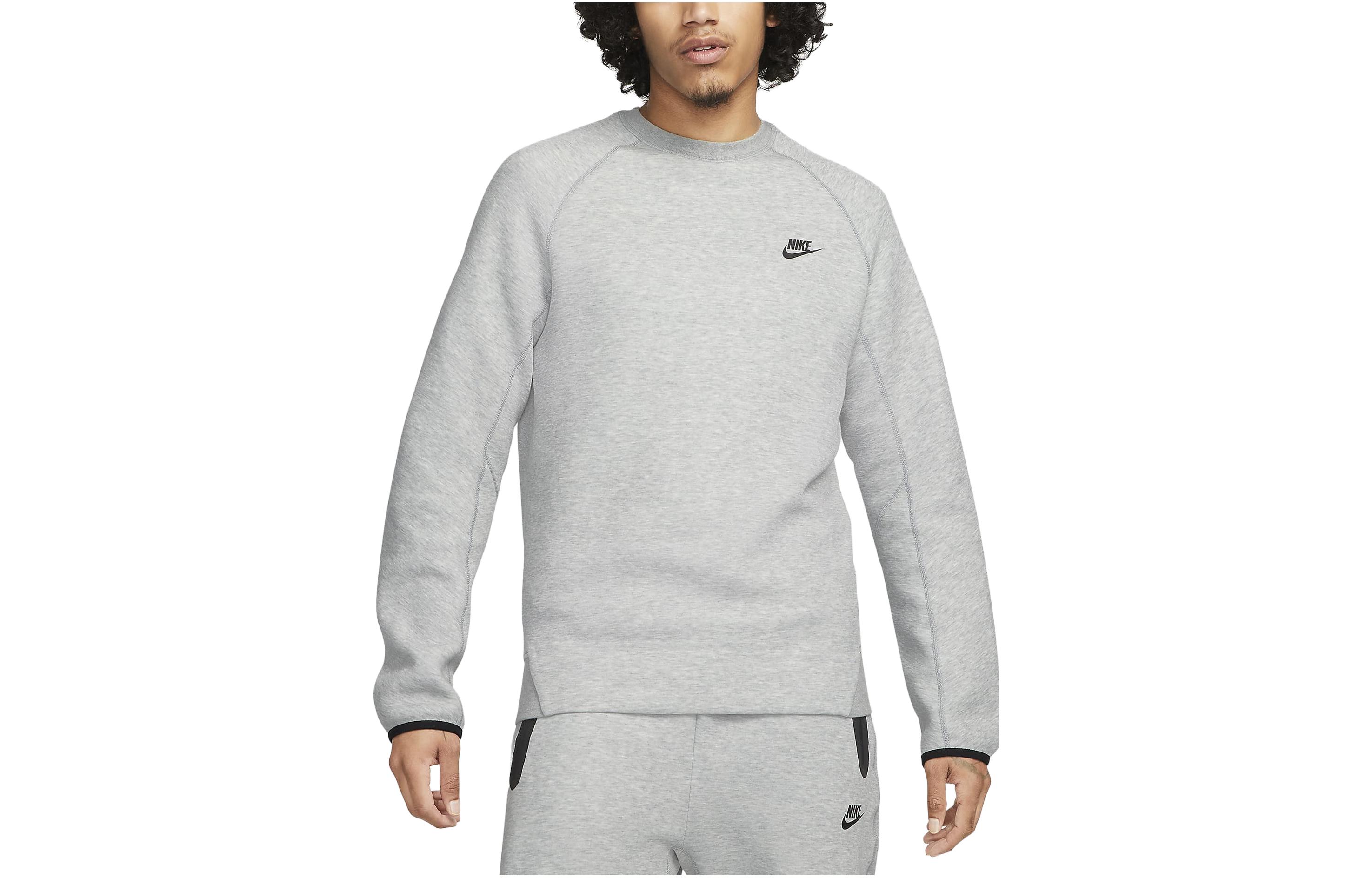 Nike Sportswear Tech Fleece Logo Crewneck Sweatshirt Grey FB7916-063