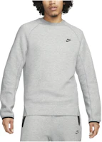 Nike Sportswear Tech Fleece Logo Crewneck Sweatshirt Grey FB7916-063 Nike Sportswear Tech Fleece Logo Crewneck Sweatshirt Grey FB7916-063