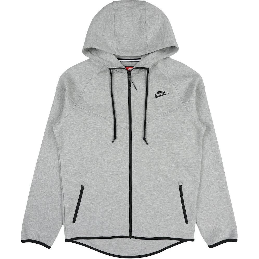 Nike Sportswear Tech Fleece OG Colorblock Logo Hoodie Jacket Grey () FD0737-063