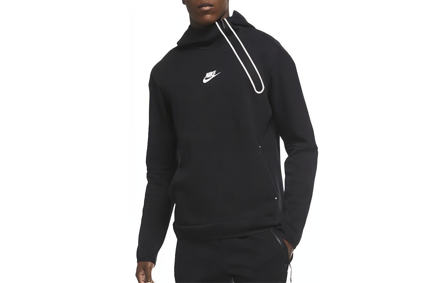 Nike Sportswear Tech Fleece Pullover Hoodie Black Casual Sportswear CU4494-010