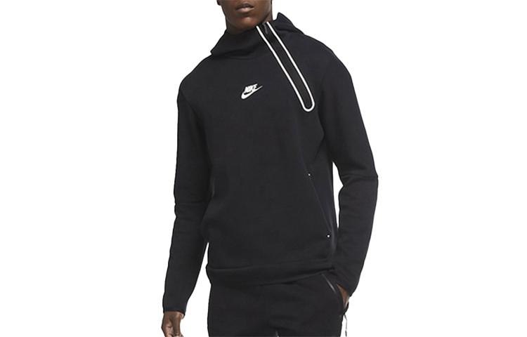 Order Nike Sportswear Tech Fleece Pullover Hoodie Hitam Baju Kasual Sukan CU4494-010