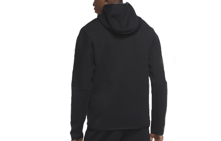 Lookbook Nike Sportswear Tech Fleece Pullover Hoodie Hitam Baju Kasual Sukan CU4494-010