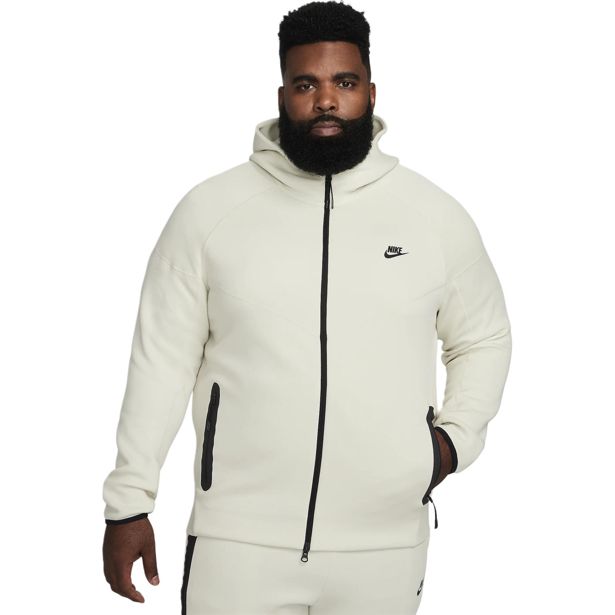 Shop Nike Sportswear Tech Fleece Windrunner Zip Hoodie Jacket Off-White FB7921-020