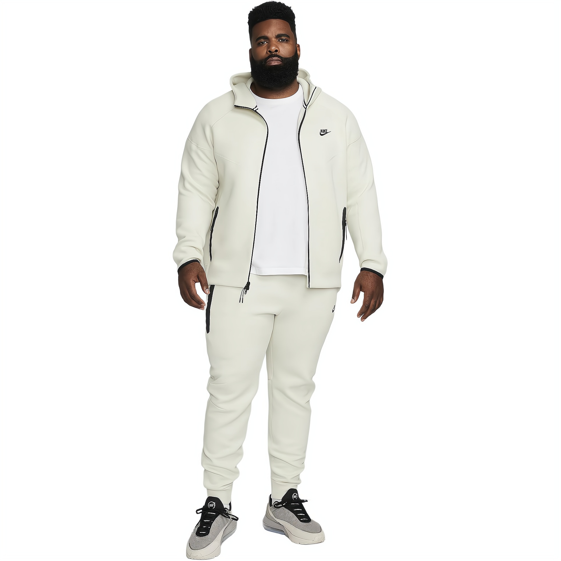 Details for Nike Sportswear Tech Fleece Windrunner Zip Hoodie Jacket Off-White FB7921-020