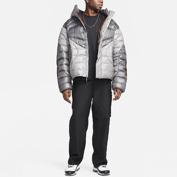 Shop ナイキ スポーツウェア テックパック カラーブロック ルーズフーディージャケット メンズ. FB7423-029