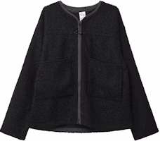 Nike Sportswear Tech Pack Solid Black Collarless Casual Jacket FB7411-010 Nike Sportswear Tech Pack Solid Black Collarless Casual Jacket FB7411-010