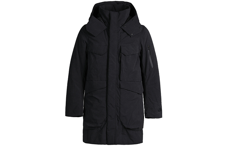 Nike Sportswear Techpack Black Down Jacket Winter Hoodie 928913-292