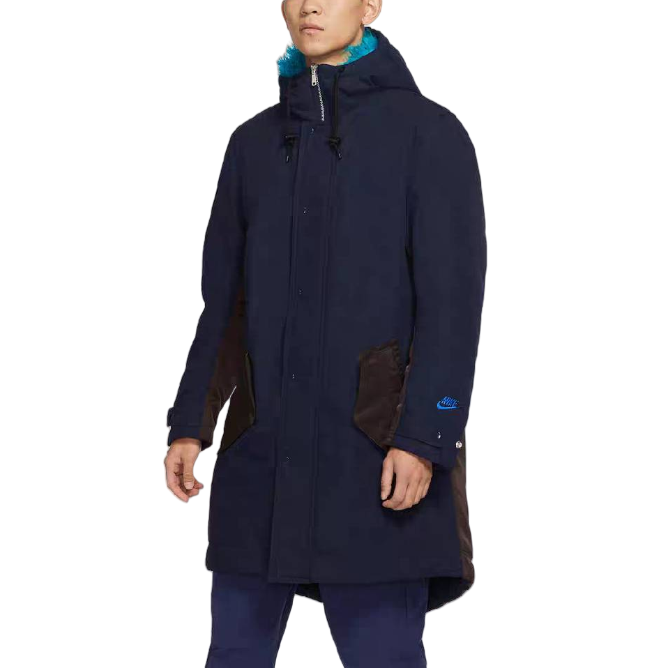 Nike Sportswear Therma-Fit White Space Colorblock Fleece Hoodie Jacket Blue Men DD6776-451