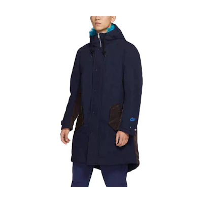 Nike Sportswear Therma-Fit White Space Colorblock Fleece Hoodie Jacket Blue Men DD6776-451
