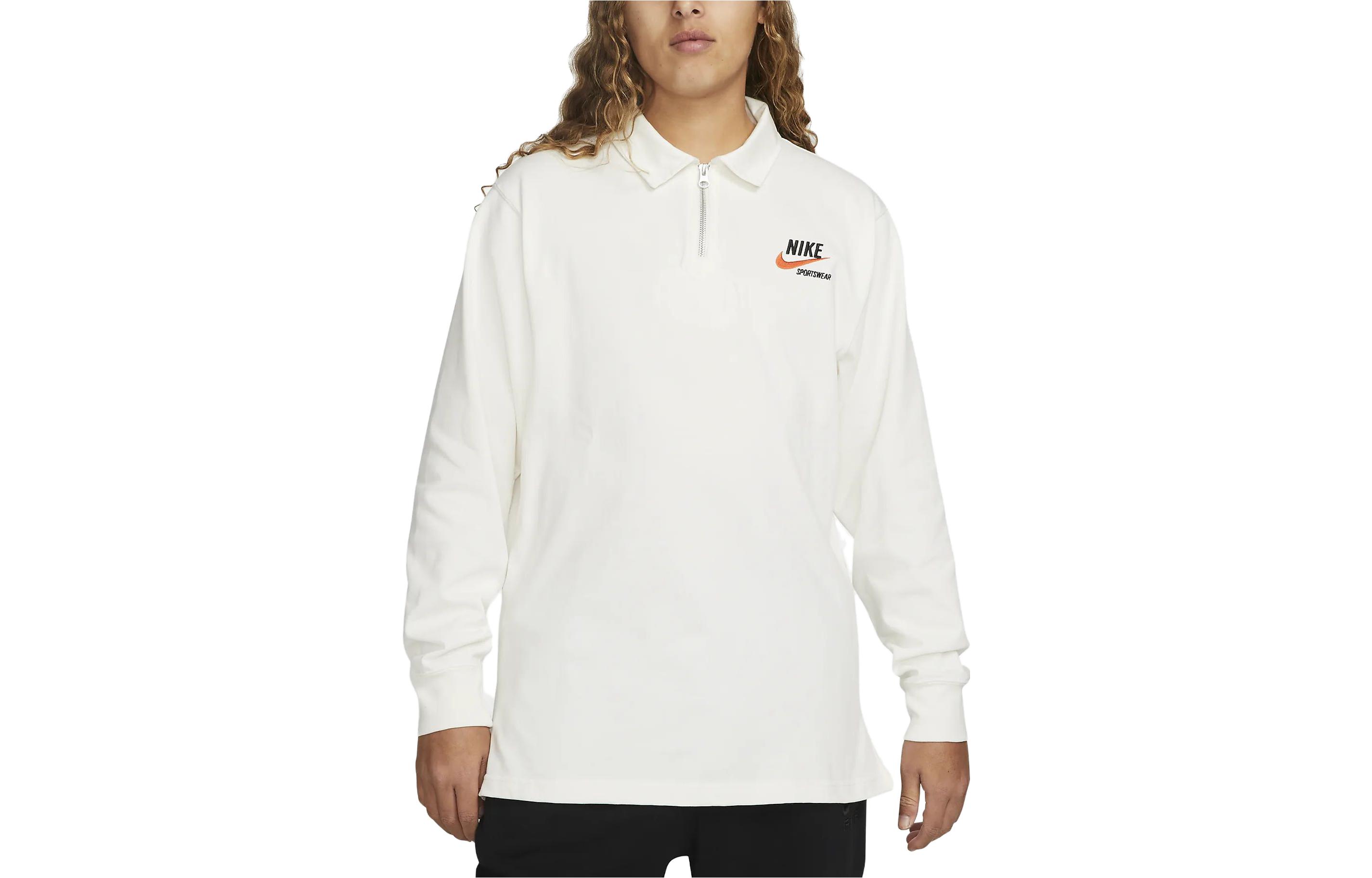 Nike Sportswear Trend Logo Embroidered Pullover Sweatshirt Unisex - Gray Retro Style DX6753-133