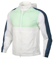 Nike Sportswear White & Green Woven Logo Windbreaker Jacket CU4310-133 Nike Sportswear White & Green Woven Logo Windbreaker Jacket CU4310-133