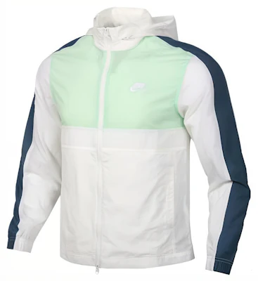 Nike Sportswear White & Green Woven Logo Windbreaker Jacket CU4310-133 Buy Nike Sportswear White & Green Woven Logo Windbreaker Jacket CU4310-133