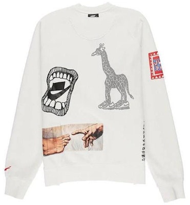 Nike Sportswear White Crewneck Graffiti Print Pullover Sweatshirt CJ5055-133 Buy Nike Sportswear White Crewneck Graffiti Print Pullover Sweatshirt CJ5055-133