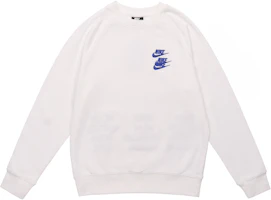 Nike Sportswear White Embroidered Triple Swoosh Crewneck Sweatshirt DD0883-100 Nike Sportswear White Embroidered Triple Swoosh Crewneck Sweatshirt DD0883-100