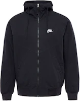 Nike Sportswear Windrunner Canvas Retro Logo Hooded Jacket Black DX0693-010 Nike Sportswear Windrunner Canvas Retro Logo Hooded Jacket Black DX0693-010
