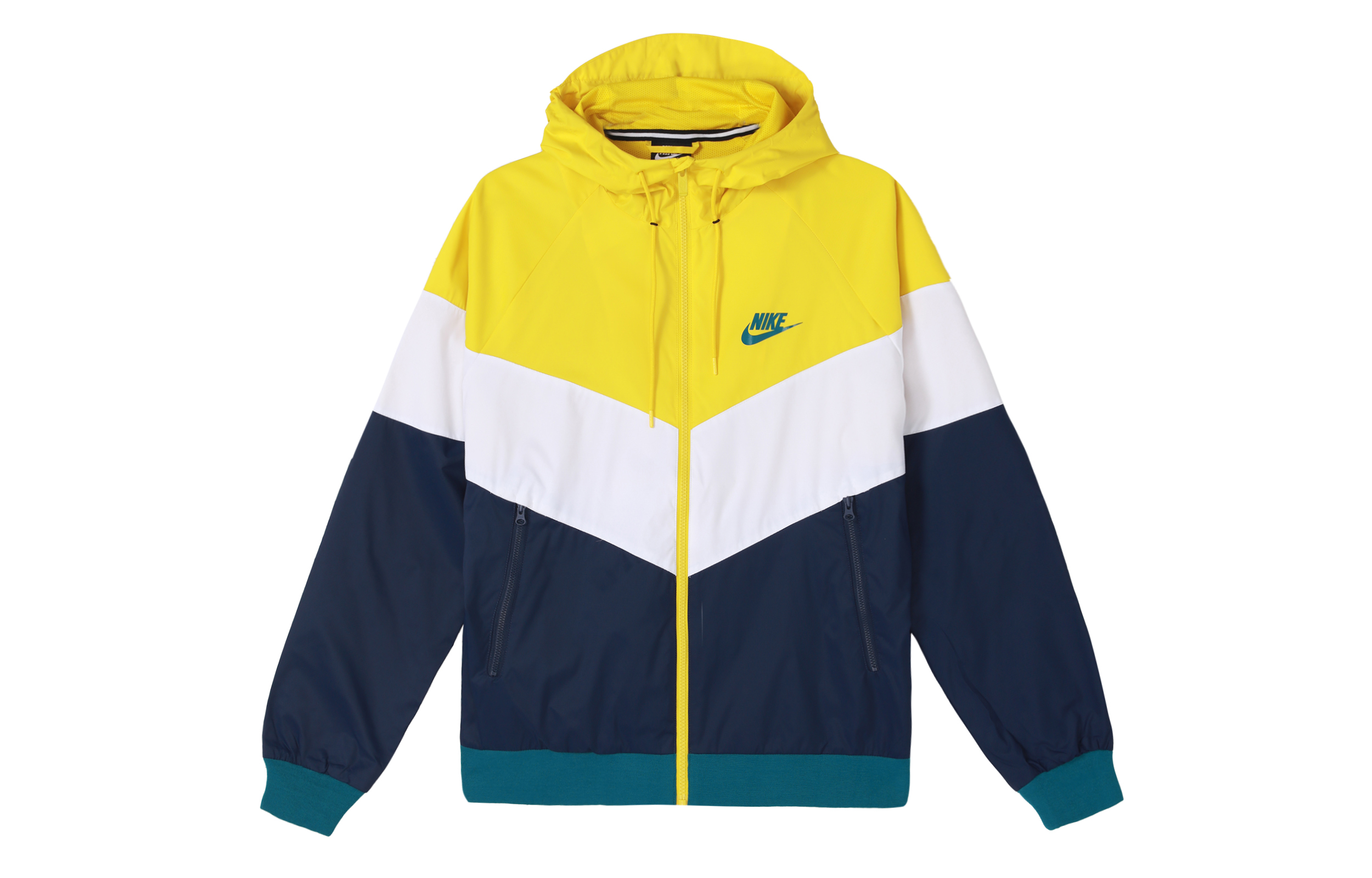 Nike Sportswear Windrunner Colorblock Hooded Jacket Yellow Mens DC4113-714