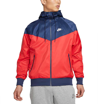 Nike Sportswear Windrunner 拼接織布紅色男士訓練夾克 DA0002-657 Order Nike Sportswear Windrunner 拼接織布紅色男士訓練夾克 DA0002-657